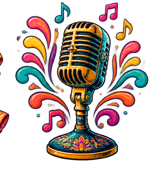 Music microphone illustration